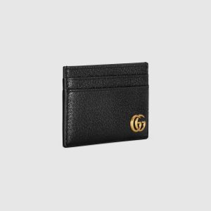 black gg marmont money clip card holder