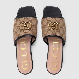 gucci matelasse canvas slides